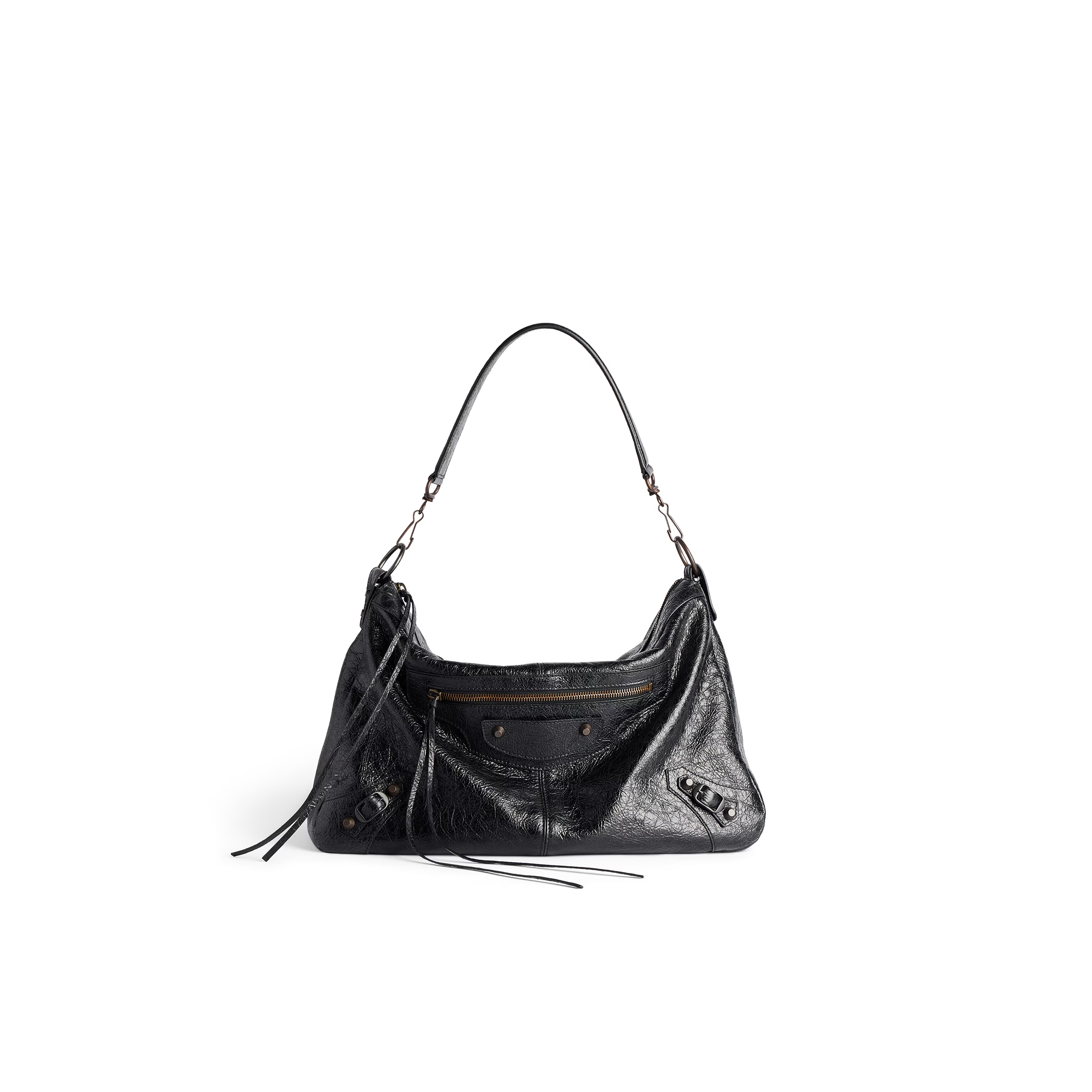 BALENCIAGA MEN'S LE CITY MOTO MEDIUM IN BLACK 8461862ABEK1000 (27.9*19*13.9cm) BALENCIAGA MEN'S LE CITY MOTO MEDIUM IN BLACK 8461862ABEK1000 (27.9*19*13.9cm)